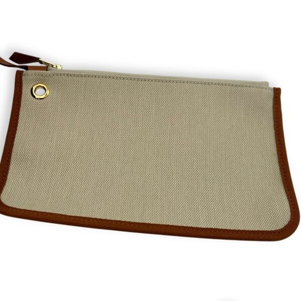 Herbag 31 Beton Top Handle Bag in Canvas, Gold hardware - Image 13
