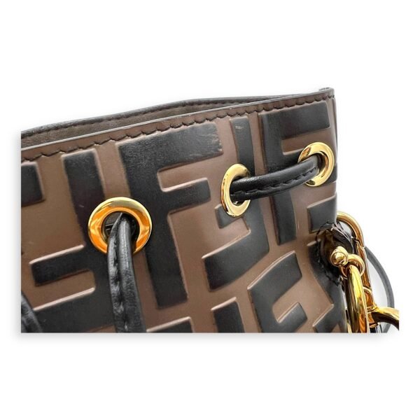 Mon Tresor Bucket Bag Brown in Calfskin, Gold hardware - Image 13