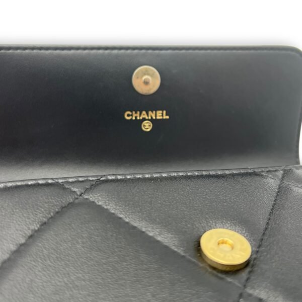 C19 Chain Pouch Black Crossbody Bag in Lambskin, Mixed hardware - Image 13
