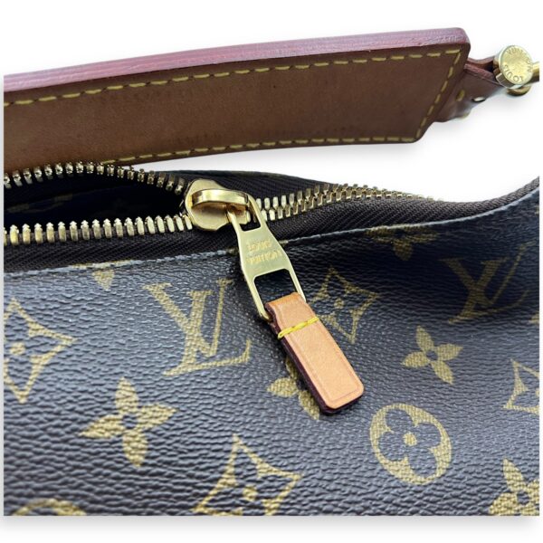 Sully MM Brown Top Handle Bag in Monogram Coated Canvas, Gold hardware - Image 12