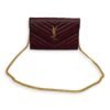 Cassandre Red Wallet On Chain in Calfskin, Gold hardware - Image 13