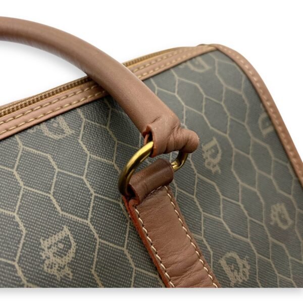 Honeycomb  Top Handle Bag Brown in Coated Canvas, Gold hardware - Image 13