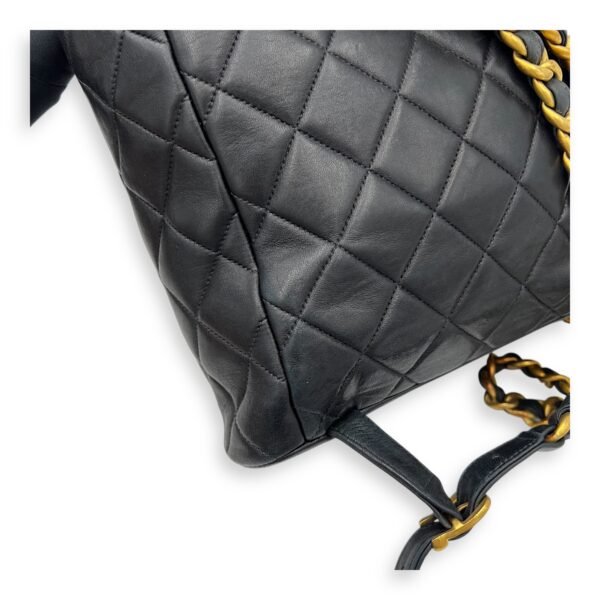 Duma Backpack Black in Calfskin, Gold hardware - Image 13