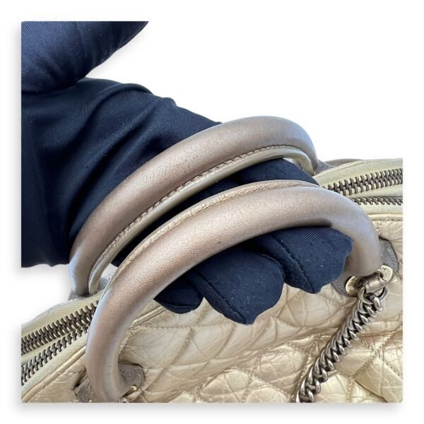 2 WAY BAG Top Handle Bag Gold in Calfskin, Brushed Gold hardware - Image 12