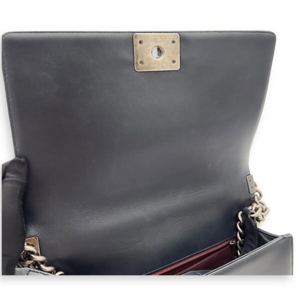 Boy Chevron New Medium Shoulder bag in Calfskin, Ruthenium Hardware - Image 11