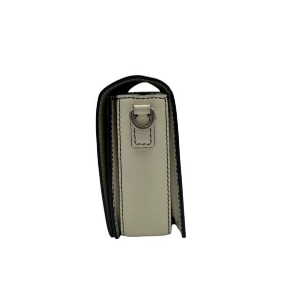 J'adior White Crossbody Bag in Calfskin, Silver hardware - Image 4