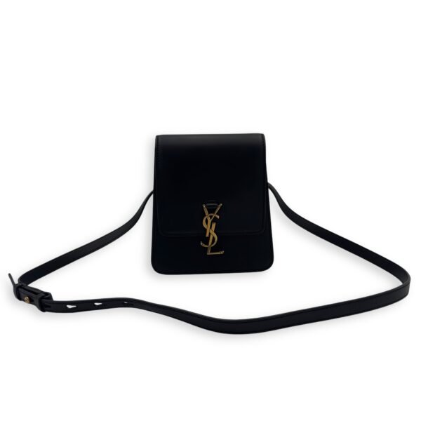 Kaia Crossbody Bag Black in Calfskin, Gold hardware - Image 14