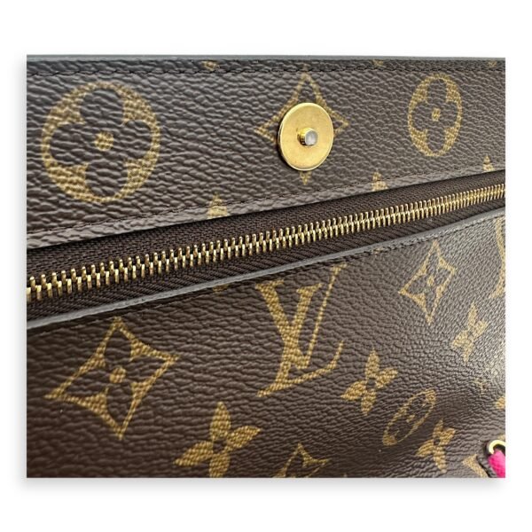 Christmas Animation Pochette Wallet On Chain Brown in Monogram Coated Canvas, Gold hardware - Image 14