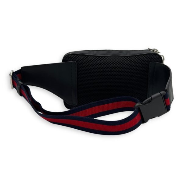 GG Supreme Belt Bag Black in Monogram Coated Canvas, Silver hardware - Image 2