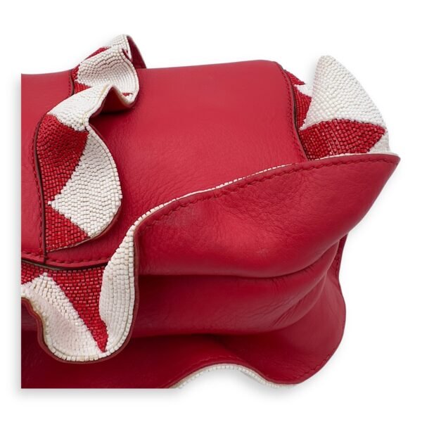 Baguette Shoulder Bag Red in Calfskin, Silver hardware - Image 18