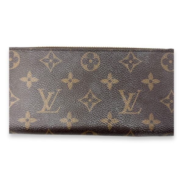 Clemence Wallet Brown in Monogram Coated Canvas, Gold hardware - Image 7