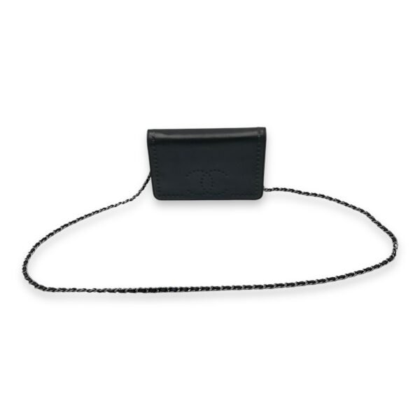 CC Black Wallet On Chain in Lambskin, Silver hardware - Image 7