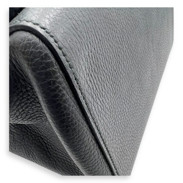 Flap Backpack Black in Calfskin, Silver hardware - Image 14