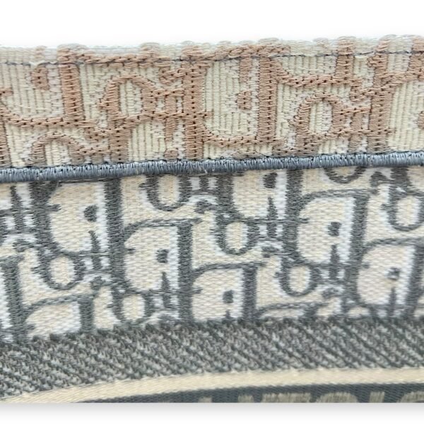Book Tote Medium Grey Top Handle Bag in Jacquard - Image 14