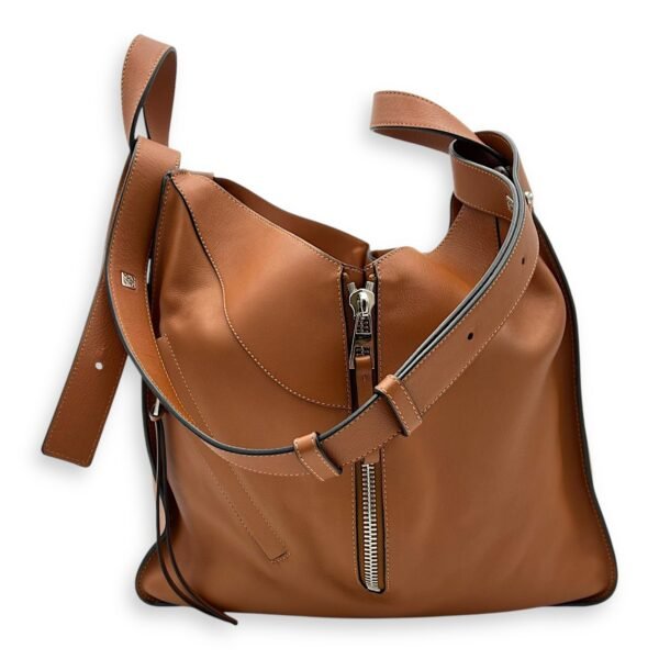 Hammock Medium Brown Shoulder Bag in Calfskin, Silver hardware - Image 14