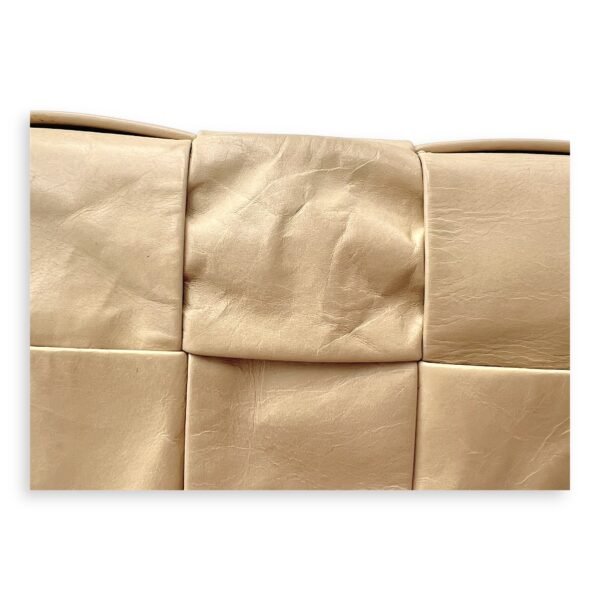 Cassette Crossbody Bag Beige in Calfskin, Silver hardware - Image 14
