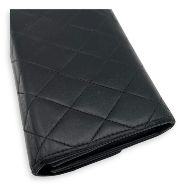 Classic Wallet Long Black in Lambskin, Silver hardware - Image 12