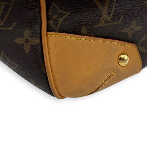 Estrela GM Brown Shoulder Bag in Monogram Coated Canvas, Gold hardware - Image 14