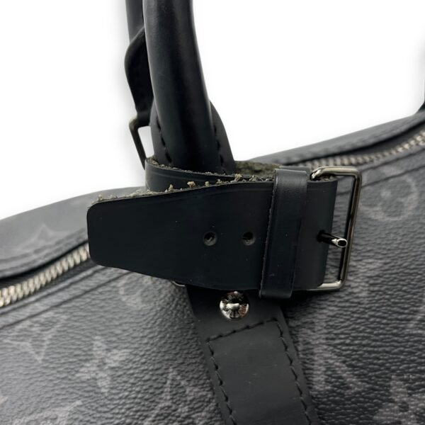 Keepall Bandouliere 45 Monogram Eclipse Duffle Bag in Coated Canvas, Silver hardware - Image 14