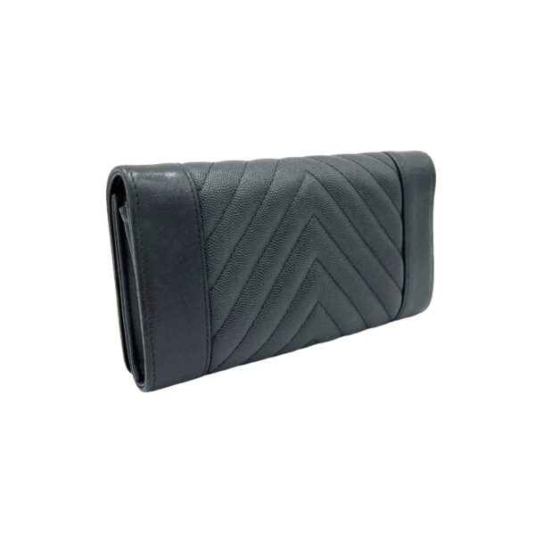 Mademoiselle Black Wallet in Caviar Leather, Gold hardware - Image 4