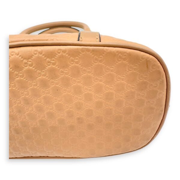Dome Top Handle Bag Beige in Calfskin, Gold hardware - Image 11
