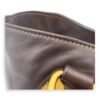 Logo Brown Top Handle Bag in Calfskin, Gold hardware - Image 17