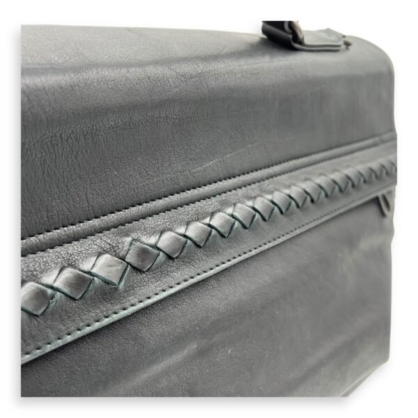 Flap Briefcase Black in Goat Leather, Ruthenium hardware - Image 15