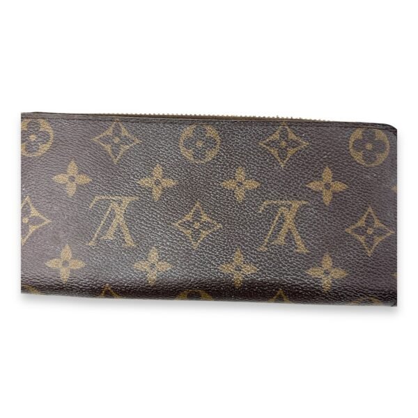 Clemence Wallet Brown in Monogram Coated Canvas, Gold hardware - Image 8