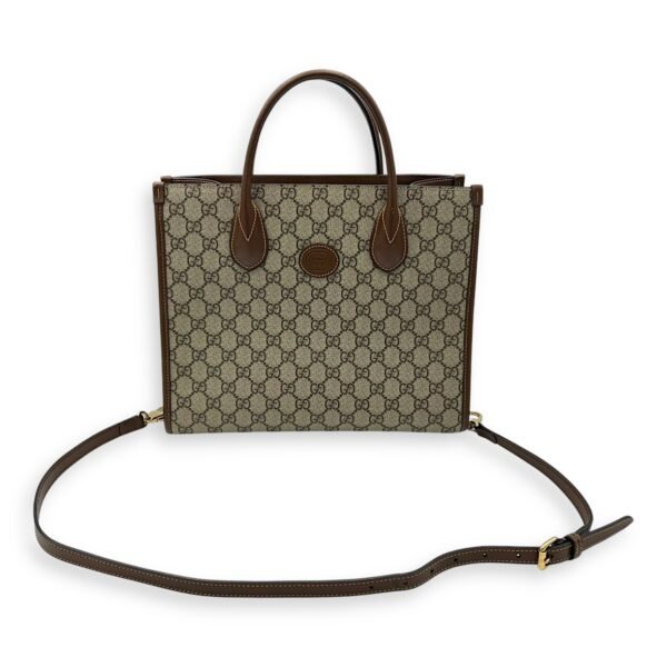 GG Supreme Brown Tote Bag in Interlocking GG Supreme, Gold hardware - Image 15