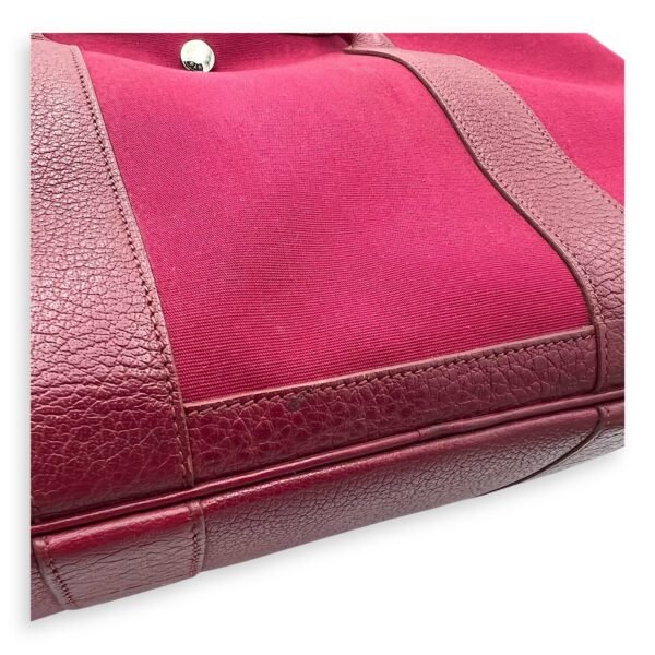 Garden Party 36 Rouge Imperial Top Handle Bag in Canvas, Silver hardware - Image 15
