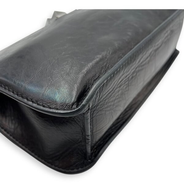 Glamlock Black Shoulder Bag in Calfskin, So Black hardware - Image 15