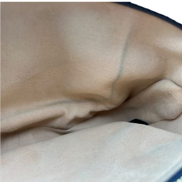 Horsebit 1955 Shoulder Bag Blue in Calfskin, Gold hardware - Image 15