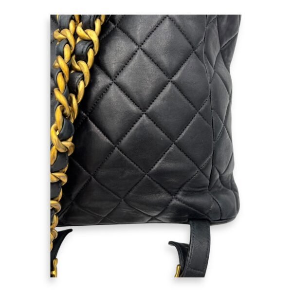 Duma Backpack Black in Calfskin, Gold hardware - Image 11