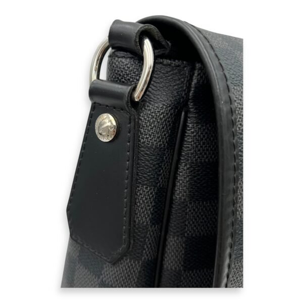 Daniel Messenger MM Graphite in Coated Canvas, Silver hardware - Image 19