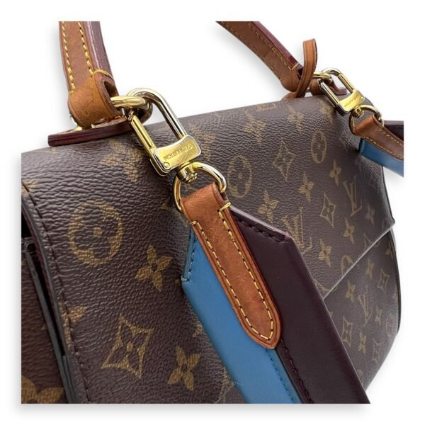 Cluny Top Handle Bag MM Brown in Monogram Coated Canvas, Gold hardware - Image 15