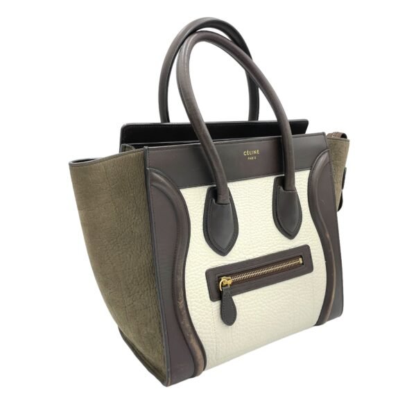 Luggage Top Handle Bag Micro Multi-colour in Calfskin, Gold hardware - Image 3