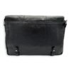 Messenger Bag Black in Calfskin, Silver - Image 4