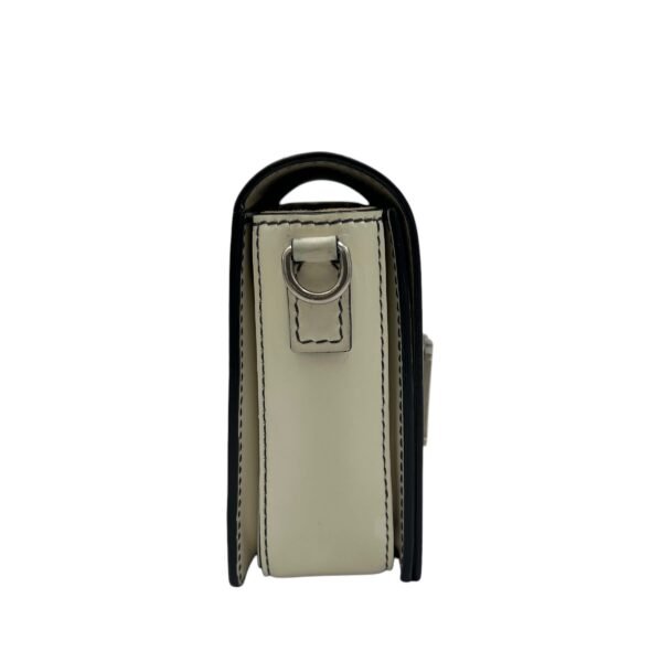 J'adior White Crossbody Bag in Calfskin, Silver hardware - Image 3