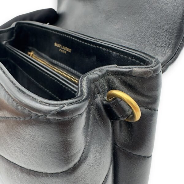 Loulou Toy Black Crossbody Bag in Calfskin, Gold hardware - Image 14