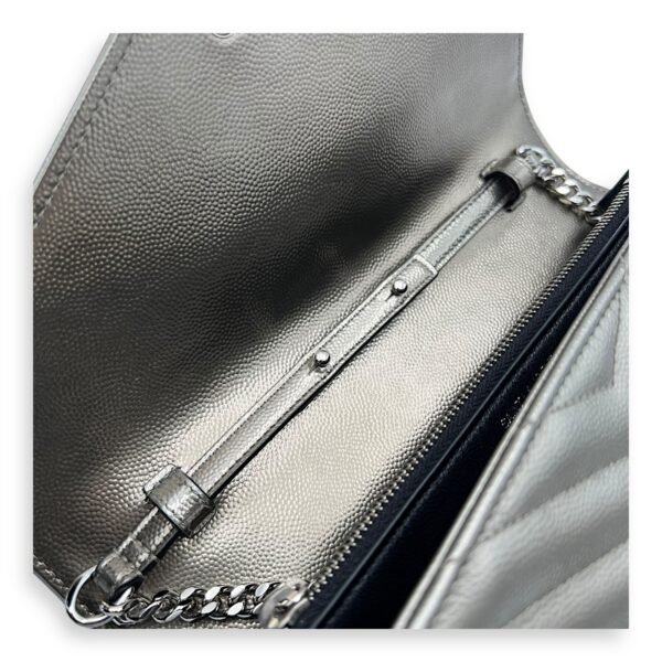 Cassandre Wallet On Chain Silver in Caviar Leather, Silver hardware - Image 14