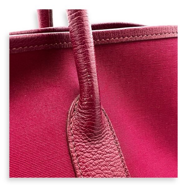 Garden Party 36 Rouge Imperial Top Handle Bag in Canvas, Silver hardware - Image 16