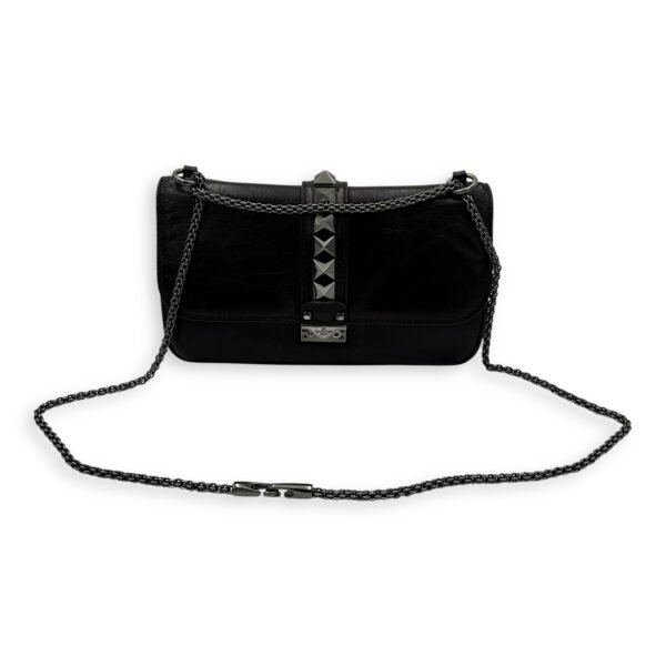Glamlock Black Shoulder Bag in Calfskin, So Black hardware - Image 16