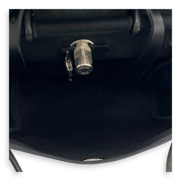 Herbag A Dos 31 Black Backpack in Canvas, Silver hardware - Image 6
