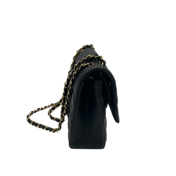 Classic Shoulder Bag Medium Black in Lambskin, Gold hardware - Image 4