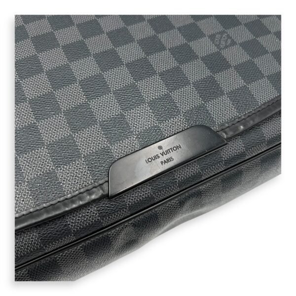 Daniel Messenger MM Graphite in Coated Canvas, Silver hardware - Image 18