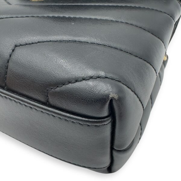 Loulou Toy Black Crossbody Bag in Calfskin, Gold hardware - Image 13