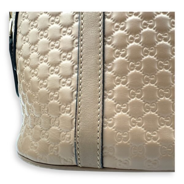 Dome Top Handle Bag Beige in Calfskin, Gold hardware - Image 19