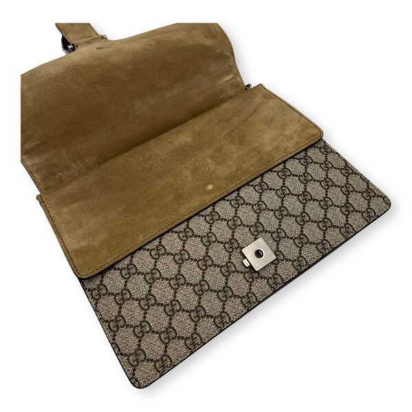 Dionysus Shoulder Bag Grey in Coated Canvas, Silver hardware - Image 19