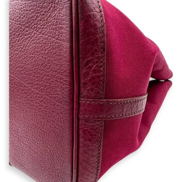 Garden Party 36 Rouge Imperial Top Handle Bag in Canvas, Silver hardware - Image 17