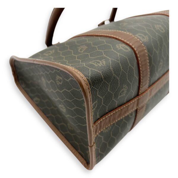 Honeycomb  Top Handle Bag Brown in Coated Canvas, Gold hardware - Image 17
